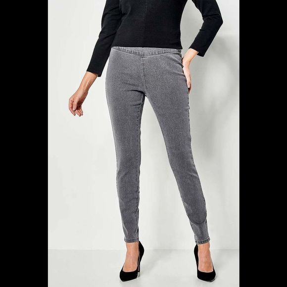 Girl With Curves Petite Denim Jeggings Dark Grey Wash - Petite - Picture 1 of 1